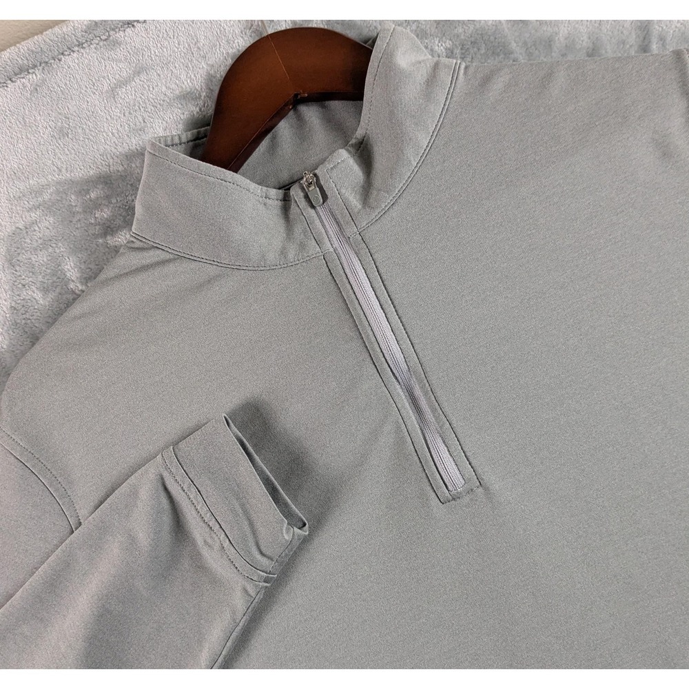 Peter Millar Pullover Mens M Gray 1/4 Zip Perth Melange Performance Crown Sport